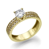 טבעת יהלום 0.3 עם משקל זהב 3 גרם